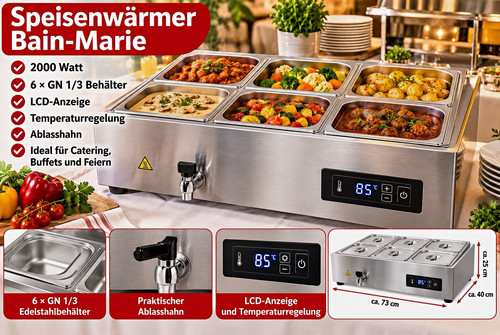 Bain marie speisenwärmer - bain-marie,